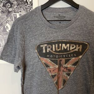 Lucky Brand Triumph Motorcycle Graphic Tee Size S